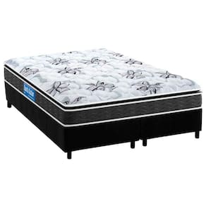 Cama Box King: Colchão Espuma Probel D28 Guarda Costas Premium Multi Firme + Base Black(193X203)