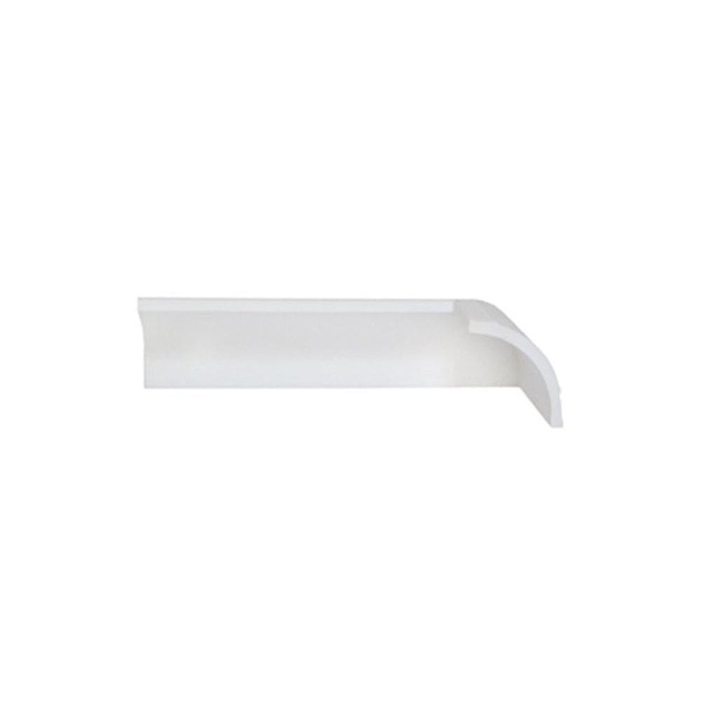 Kit com 30 Barras Rodateto de Poliestireno 6,5cm X 80mm Liso 60m Branco