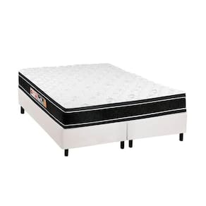 Cama Box King: Colchão Espuma D33 Castor Black E White Double Face + Base Crc Courano White(193X203)