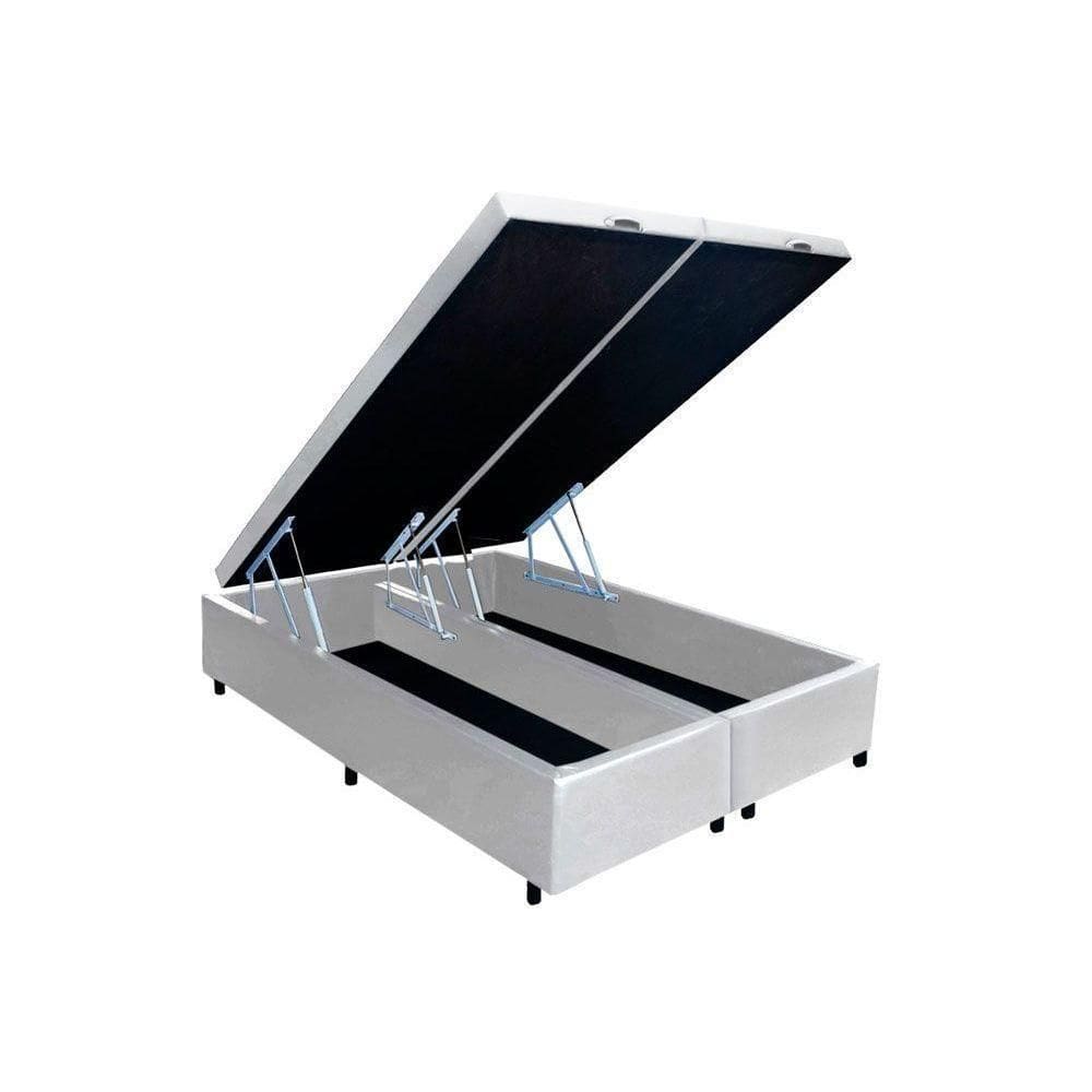 Cama Box Baú Universal King Courano White (186x198x35) - Costa Rica