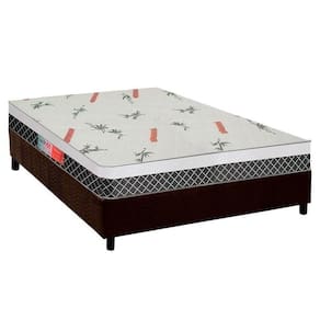 Cama Box Casal: Colchão Espuma Plumatex D28-ep Anatômico Falcon Ultra FirmeBase Suede Brown(138x188)