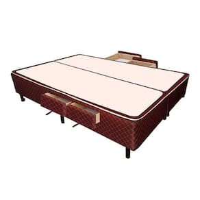 Cama Box Base C-gavetas King Poli Tecido Brown (193x27-c-4 Gavs) - Castor