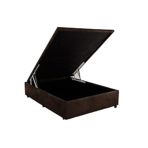 Cama Box Baú Universal Casal Suede Brown (138x188x35) - Costa Rica