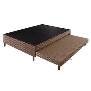 Cama Box Base C-auxiliar Universal Casal Sommier Rústico Brown (138x188x30) - Paropas