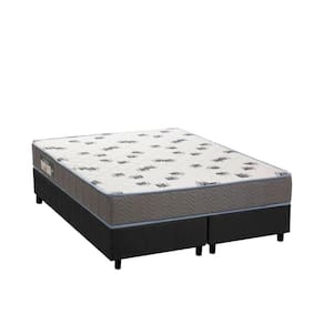 Cama Box Queen: Colchão Espuma D33 Ortobom Light + Base Crc Suede Gray(158X198)