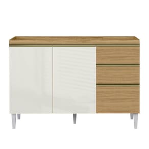 Balcão de Cozinha Sophia Clara 120cm sem Tampo - Aramóveis