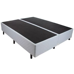 Cama Box Base Universal Queen Tecido White (158x198x24) - Luckspuma