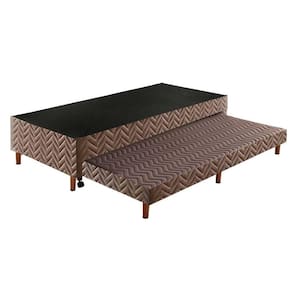 Cama Box Base C-auxiliar Universal Com Auxiliar Sommier Rústico Brown (88x188x30) - Paropas