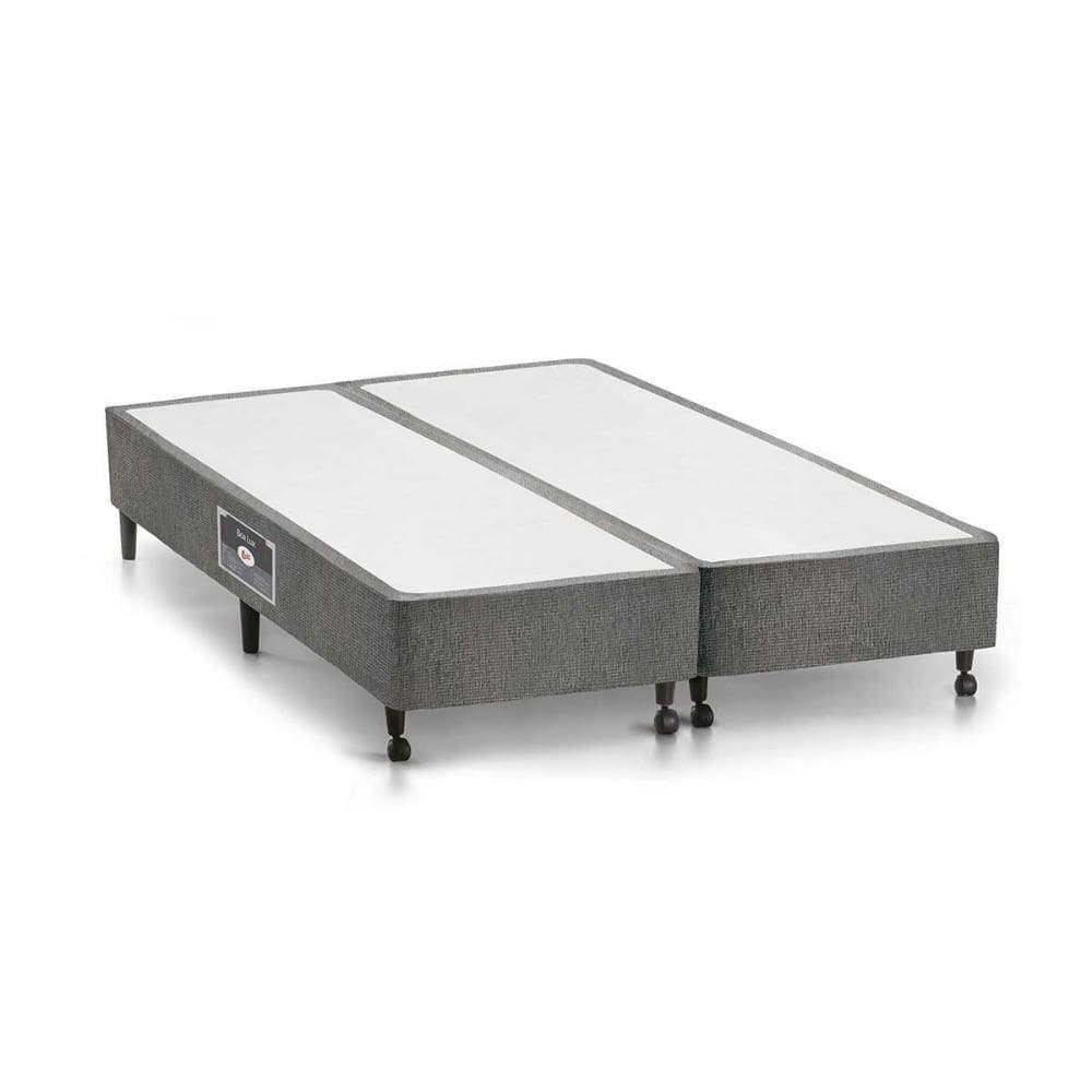 Cama Box Base King Gold Star Suede Gray (193x203x27) - Castor