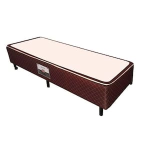 Cama Box Base Solteiro Poli Tecido Brown (88x188x27) - Castor