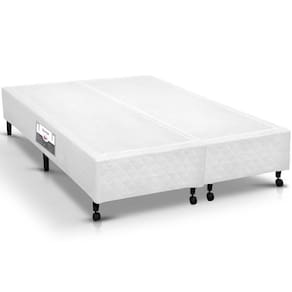 Cama Box Base Universal Queen Poli Tecido White (158x198x23) - Castor
