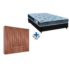 Cama Box Casal + Colchão D45 Cecina + Guarda Roupa Master 8.6 Demolição