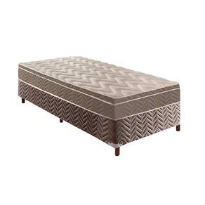 Cama Box Solteiro: Colchão Espuma D33 Paropas /ep Confort Ultra FirmeBase Rústico Brown(88x188)