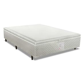 Cama Box Baú Universal Casal Mh1439 Bordado White (138x188x35) - Herval