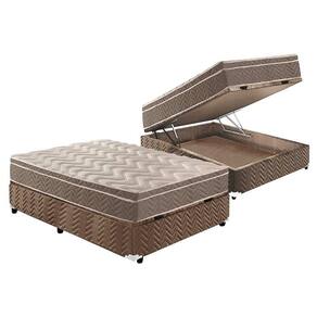 Cama Box Baú Casal: Colchão Anatômico Paropas D33 / Ep Confort Ultra Firme + Base Brown(138X188)