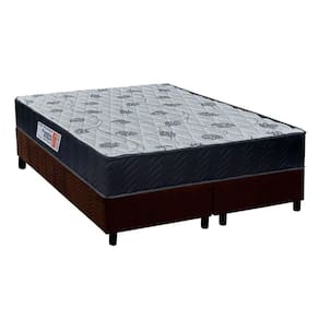 Cama Box Queen: Colchão Ortopédico Orthoflex Foggia Sogni Unic Face + Base Crc Suede Brown(158X198)