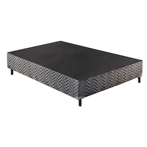 Cama Box Base Universal Casal Sommier Rústico Bordado Gray (138x188x30) - Paropas