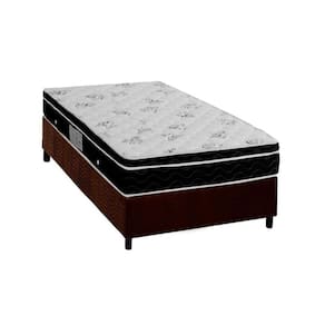 Cama Box Solteiro: Colchão Molas Bonnel Ortobom Nanolastic Physical Spring + Base Brown(88X188)