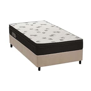 Cama Box Solteiro: Colchão Espuma D45 Ortobom Light Saúde Ortopilow + Base Crc Suede Clean(88x188)