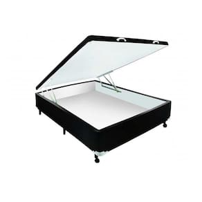 Cama Box Baú Viúva Courano Black New (128x188x35) - Castor