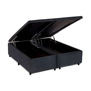 Cama Box Baú Queen Universal Suede Gray (158x198x35) - Costa Rica