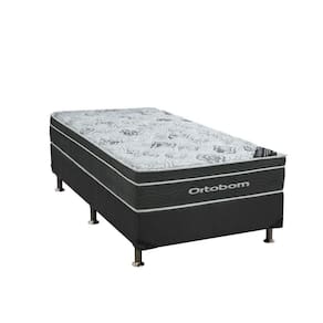 Cama Box Solteiro: Colchão Molas Bonnel Ortobom Nanolastic Exclusive + Base Crc Suede Gray(88x188)