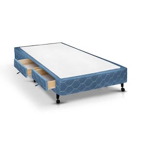 Cama Box Base C-gavetas Solteiro Poli Tecido Blue (88x27-c-2 Gavs) - Castor