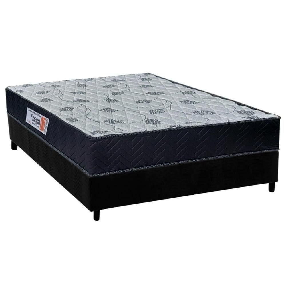 Cama Box Casal: Colchão Ortopédico Orthoflex Foggia Sogni Unic Pillow Top + Base Black(138X188)