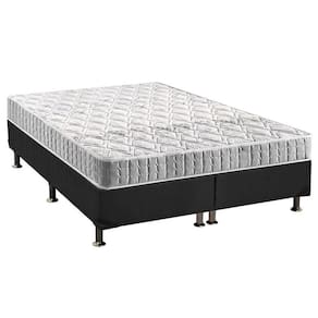 Cama Box Queen: Colchão Espuma D33 Anjos Orthosono + Base Crc Suede Gray(158x198)