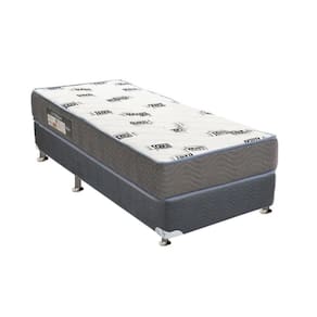 Cama Box Solteiro: Colchão Espuma D33 Ortobom Light + Base Crc Suede Gray(88X188)