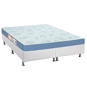 Cama Box King: Colchão Espuma D45 Castor Sleep Max + Base Crc Courano White(193X203)