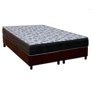 Cama Box Queen: Colchão Espuma D33 Ortobom /Ep Fort Tech Iso 100 + Base Crc Courano Brown(158X198)