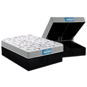 Cama Box Baú Colchão Ortopédico Probel Guarda Costas Próextreme Plus Double FaceBase Suede Black