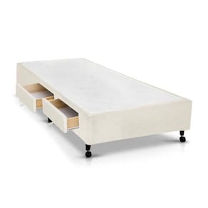Cama Box Base C-gavetas Solteiro Poli Tecido Clean (78x27-c-2 Gavs) - Castor