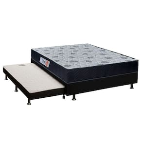 Cama Box C/Auxiliar Casal: Colchão Ortopédico Orthoflex Foggia Sogni + Base Black(138X188)