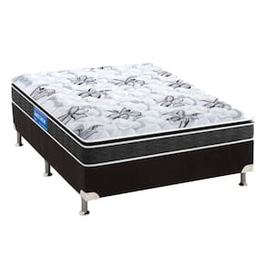 Cama Box Casal: Colchão Ortopédico Probel Guarda Costas Extra Firme + Base Crc Suede Black(138X188)