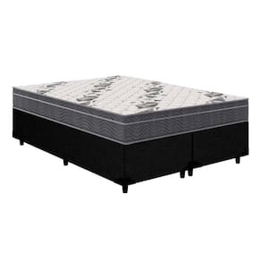 Cama Box Queen: Colchão Anatômico Ortobom D33/Ep Airtech 100 + Base Crc Courano Black(158X198)