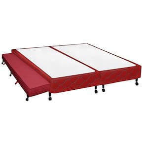 Cama Box Base C-auxiliar King Poli Tecido Wine (193x203x27) - Castor