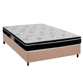 Cama Box Casal: Colchão Molas Bonnel Ortobom Nanolastic Physical Spring + Base Clean(138X188)