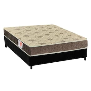 Cama Box Casal: Colchão Espuma D33 Orthoflex Comfortpedic Line + Base Crc Suede Black(138X188)