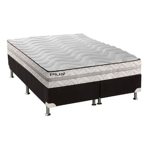 Cama Box King: Colchão Espuma D33 Paropas Pasquale Plus + Base Crc Suede Black(193X203)