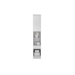Módulo De Quarto Casal Armário Mesa Cabeceira Rizon C/ 1 Gaveta Branco - Novo Horizonte