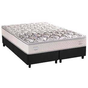 Cama Box Queen: Colchão Anatômico Herval Ag65 Ergoplus C1604 + Base Crc Suede Gray(158X198)