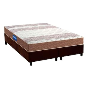 Cama Box King: Colchão Espuma Probel D28 Guarda Costas + Base Crc Suede Brown(193X203)