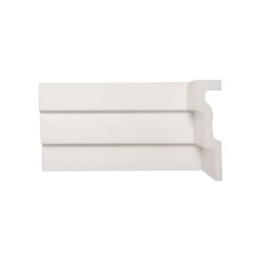 Kit com 5 Barras Rodateto de Poliestireno 12cm X 30mm Liso 10m Branco