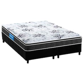 Cama Box Queen: Colchão Espuma Probel Guarda Costas Premium Extra Firme + Base Suede Black(158X198)