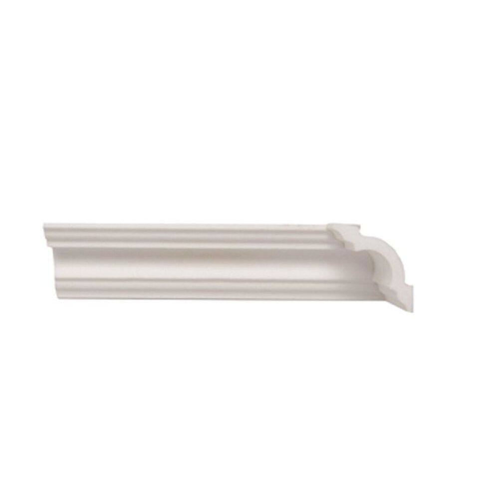 Kit com 5 Barras Rodateto de Poliestireno 5cm X 50mm Liso 10m Branco