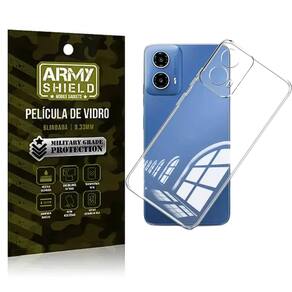 Capinha Transparente + Pelicula de Vidro 3D Moto E14 - Armyshield