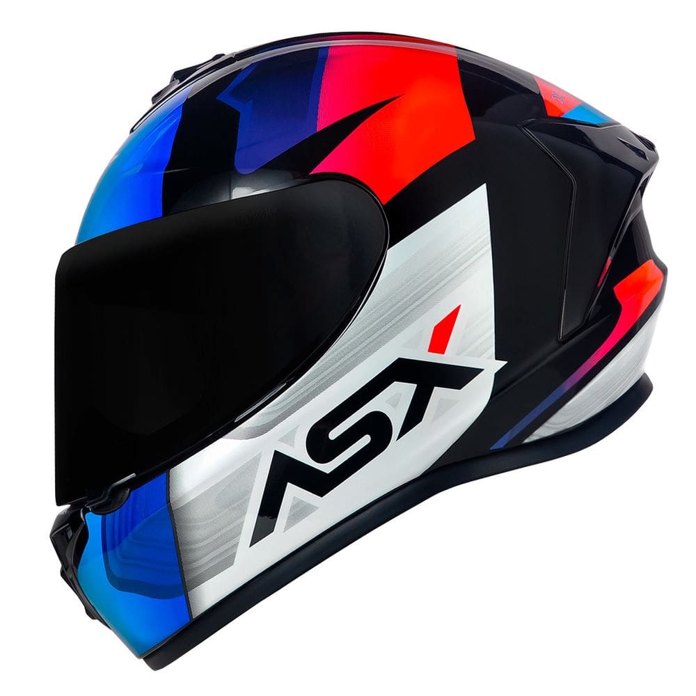 Capacete Masculino Fechado Asx Striker Draken Azul Esportivo