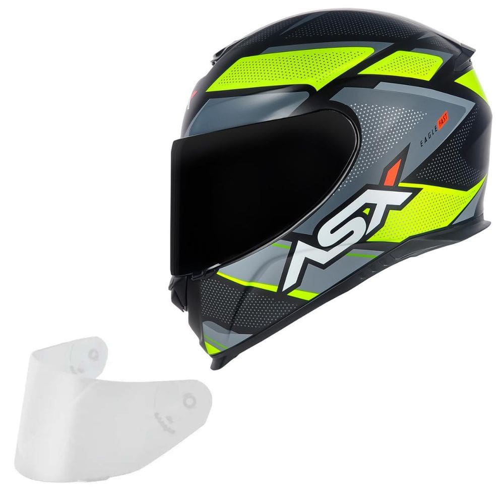 Capacete Masculino Asx Eagle Fast Amarelo Moto Esportivo
